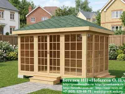 Застекленная Беседка Для Дачи С Панорамными Окнами 3х4 - Фото № 5