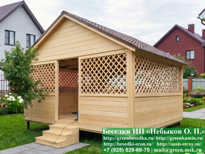 Садовая Беседка Для Дачи 'Домик 4х5'. Вариант № 2 - Фото № 3 2