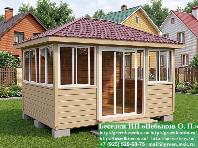 Застекленная Беседка С Алюминиевыми Окнами 3х4 - Фото № 2 2