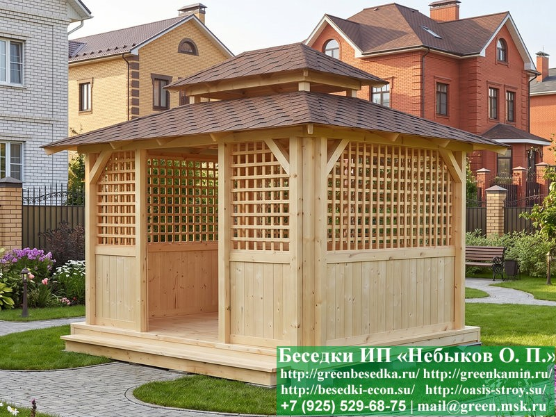 Японская, Китайская Беседка Для Дачи 3х4. Вариант № 2 - Фото № 5 Японская, Китайская Беседка Для Дачи 3х4. Вариант № 2 - Фото № 5