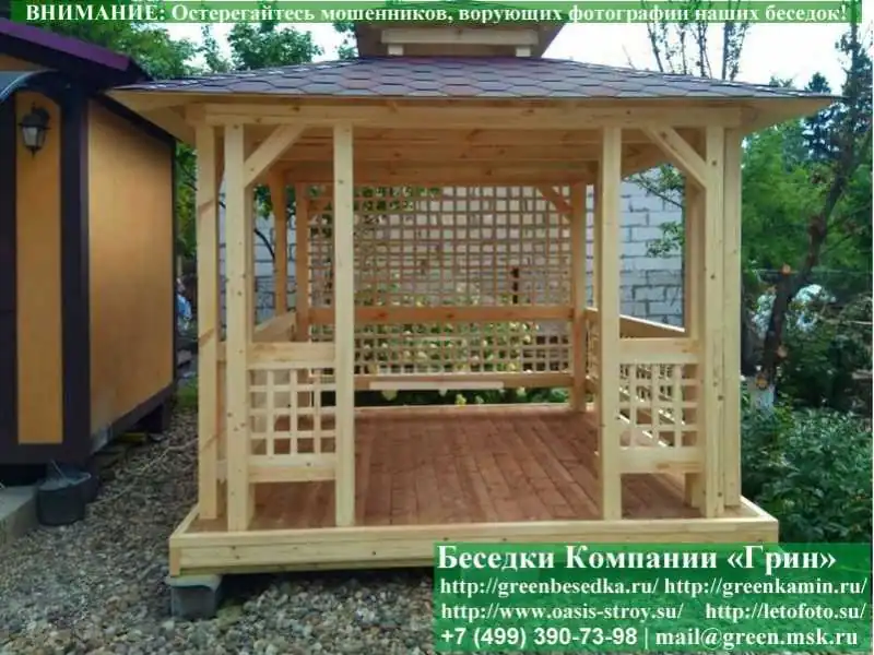 Беседка В Японском, Китайском Стиле Для Дачи 3х3  - 14