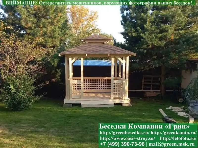 Беседка В Японском, Китайском Стиле Для Дачи 3х3  - 15