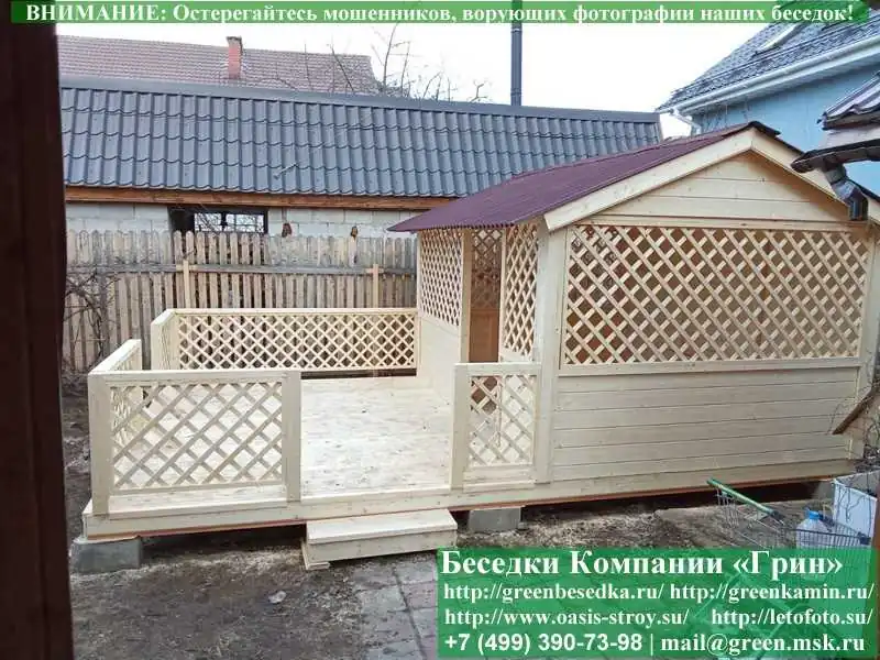 Cадовая Беседка Для Дачи 'Домик 3х4 С Патио'  - 4