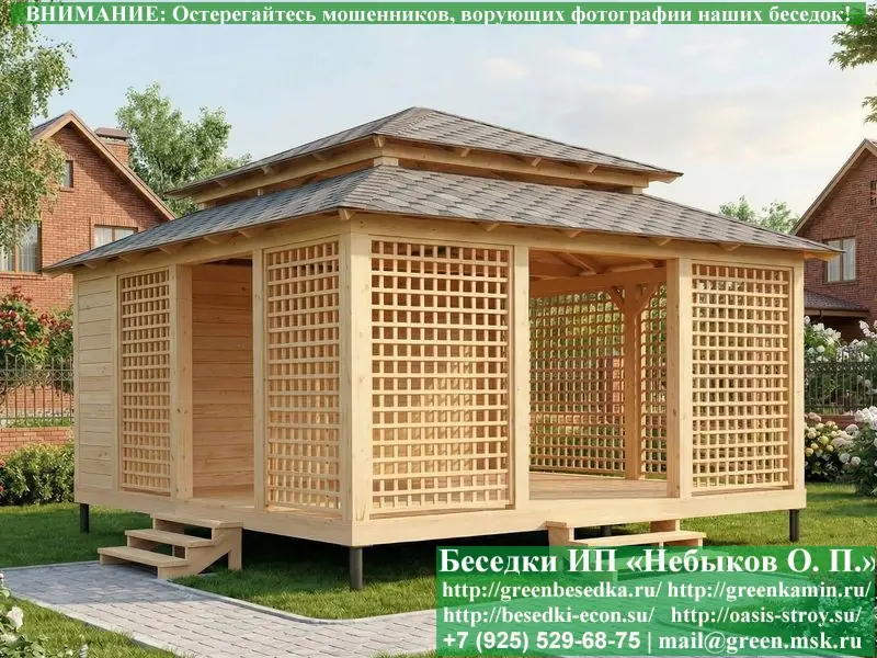 Беседка С Хозблоком, Сараем Для Дачи 5х6. Вариант № 1  - 9