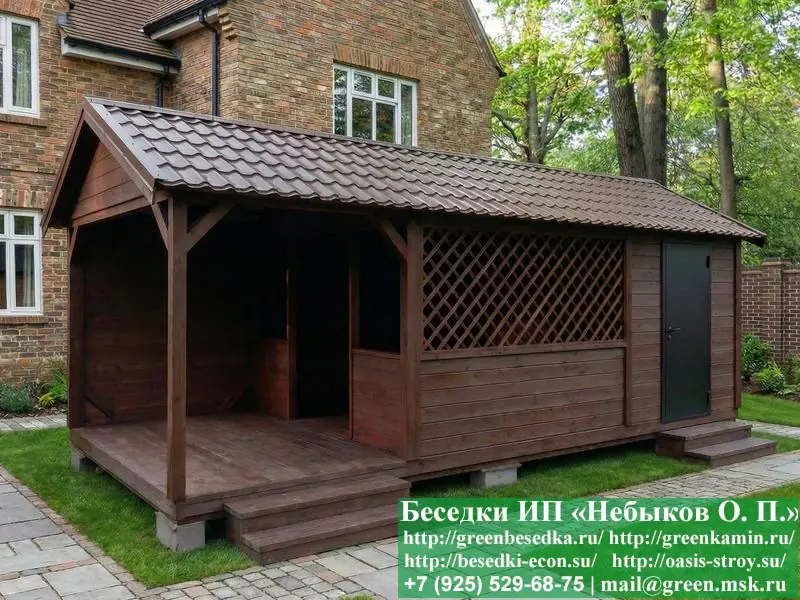 Беседка С Хозблоком Для Дачи, Дома 3х7. Вариант № 1  - 11