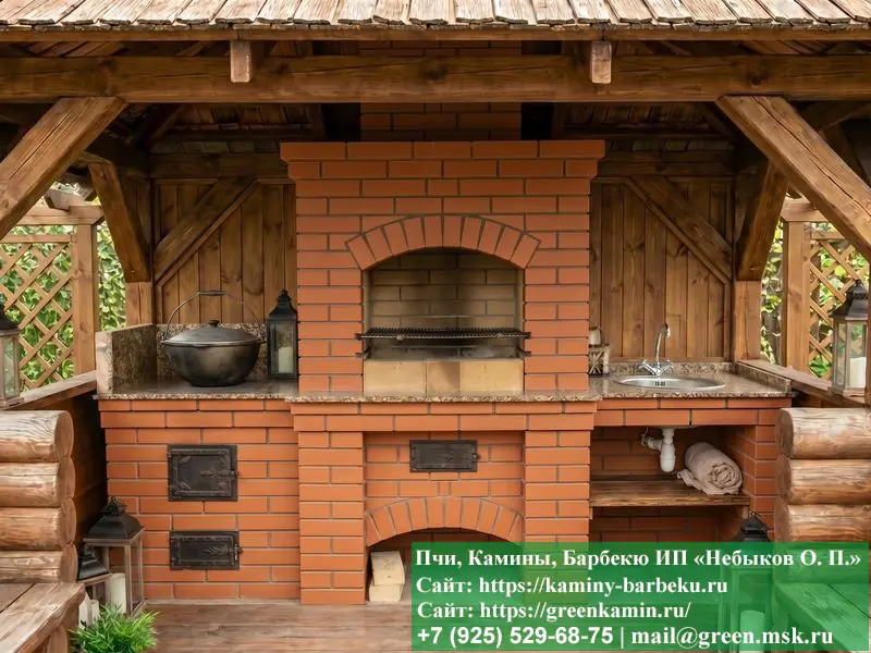 Строительство Мангала-Барбекю Из Кирпича В Беседке - Фото № 4