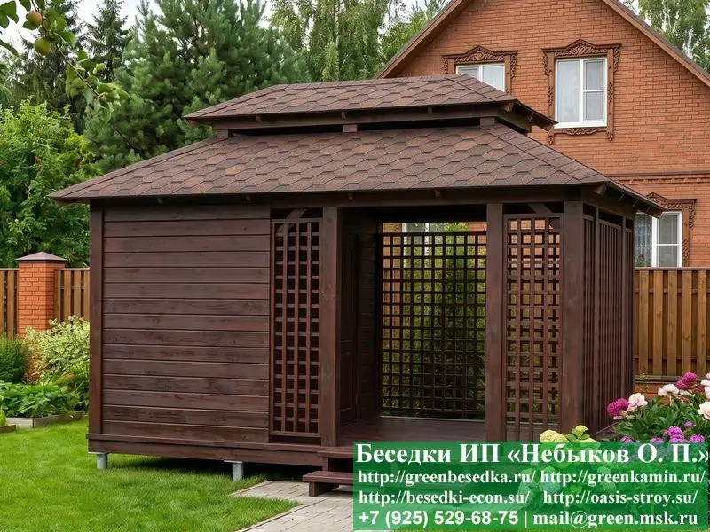 Летняя Беседка С Хозблоком, Сараем Для Дачи, Дома 3х5 - 4