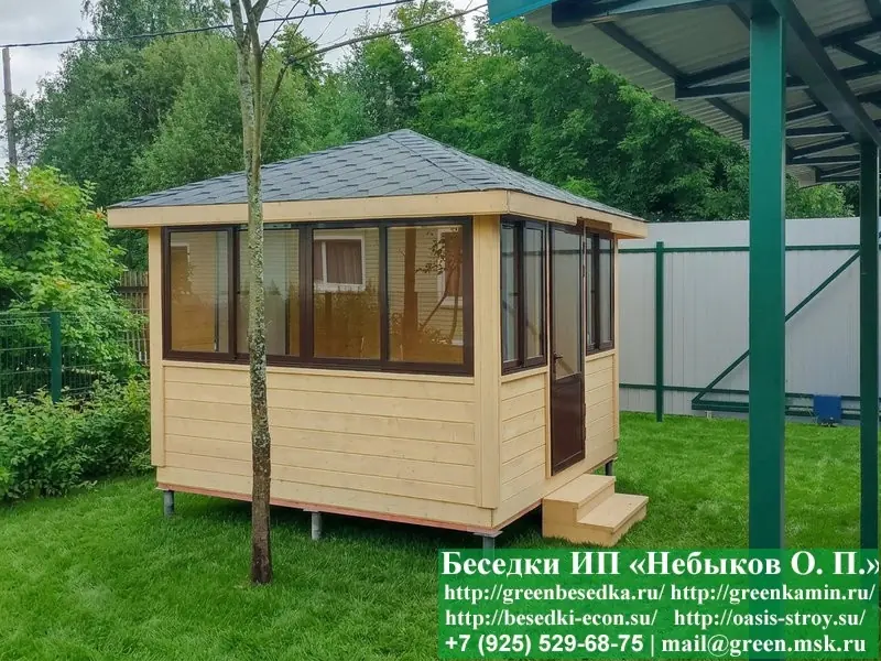 Застекленная Беседка С Алюминиевыми Окнами 3х3 - Фото № 11