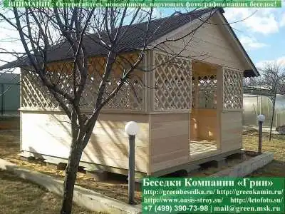 Деревянная Садовая Беседка Для Дачи 'Домик 4х4'  - 3
